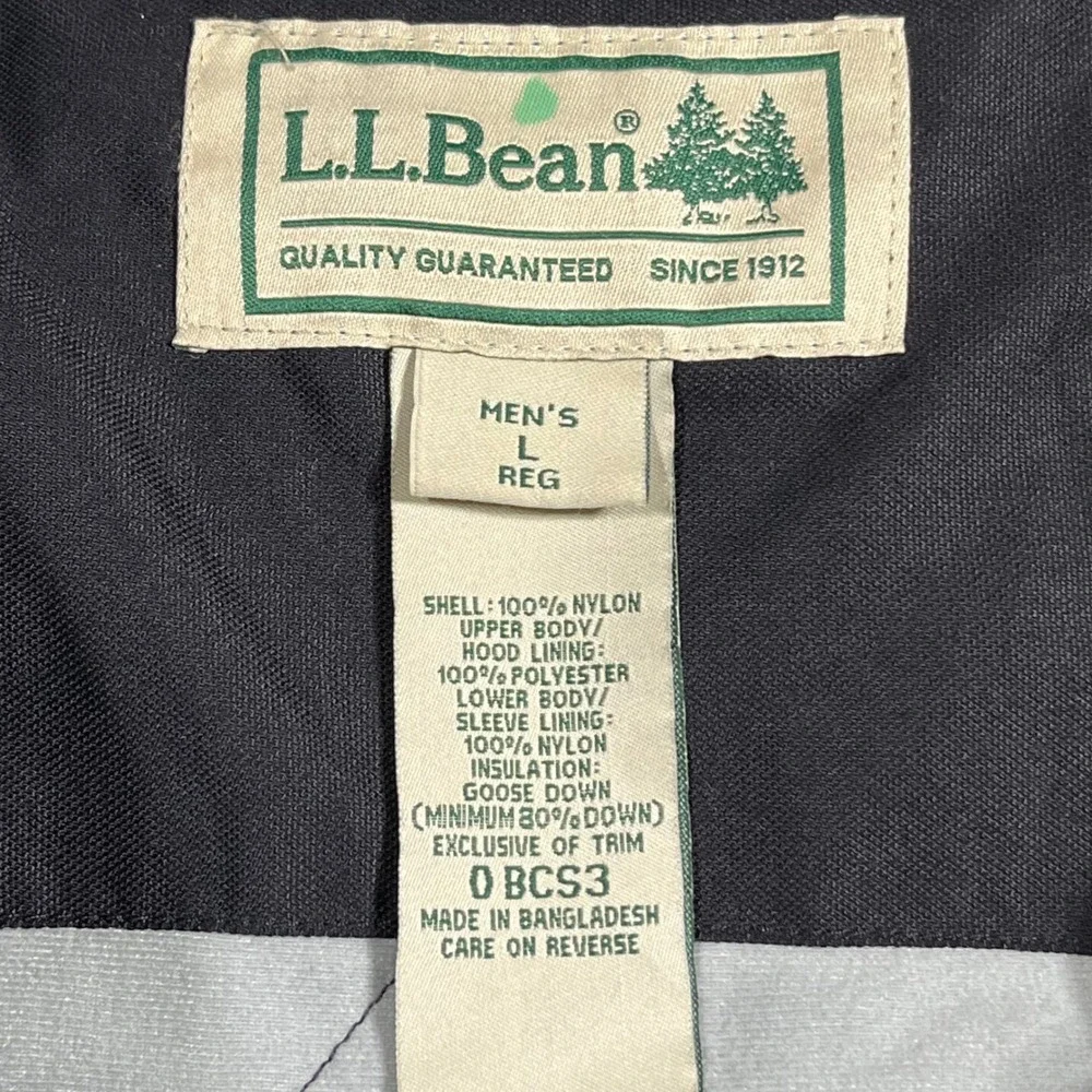 LL Bean Baxter State Parka Mens Large Goose Down Faux Fur Hood Jacket Outdoors